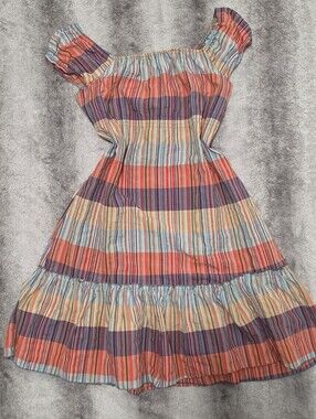 Colorful Plaid Babydoll Spring Summer Mini Dress